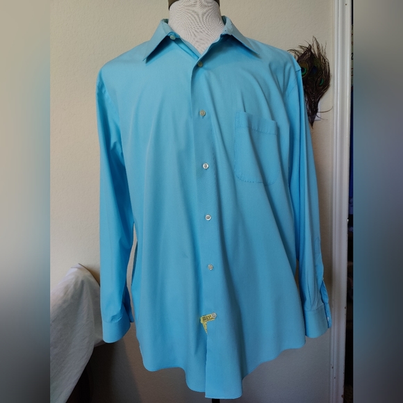 Men's Croft & Barrow teal button down Dress Shirt 🔘 (XL) 🩵💙💚🩵 - Picture 1 of 13